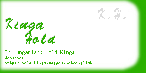 kinga hold business card